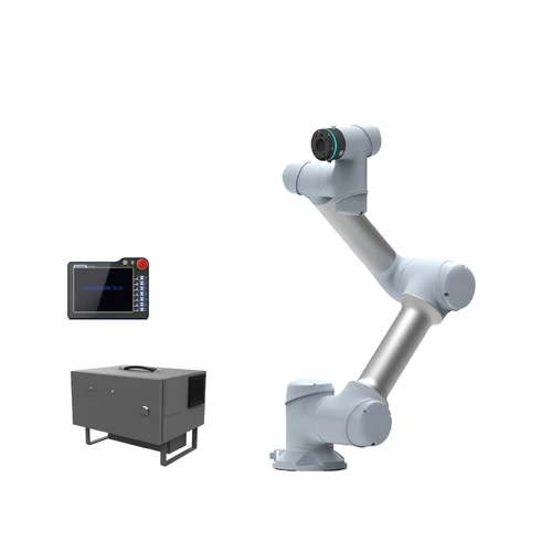 DUCO GCR7 con controlador y teach pendant — vista lateral
